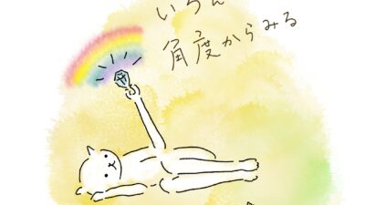 いろんな角度からみてみる。